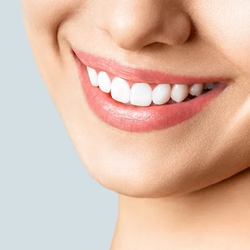 closeup of woman's smile