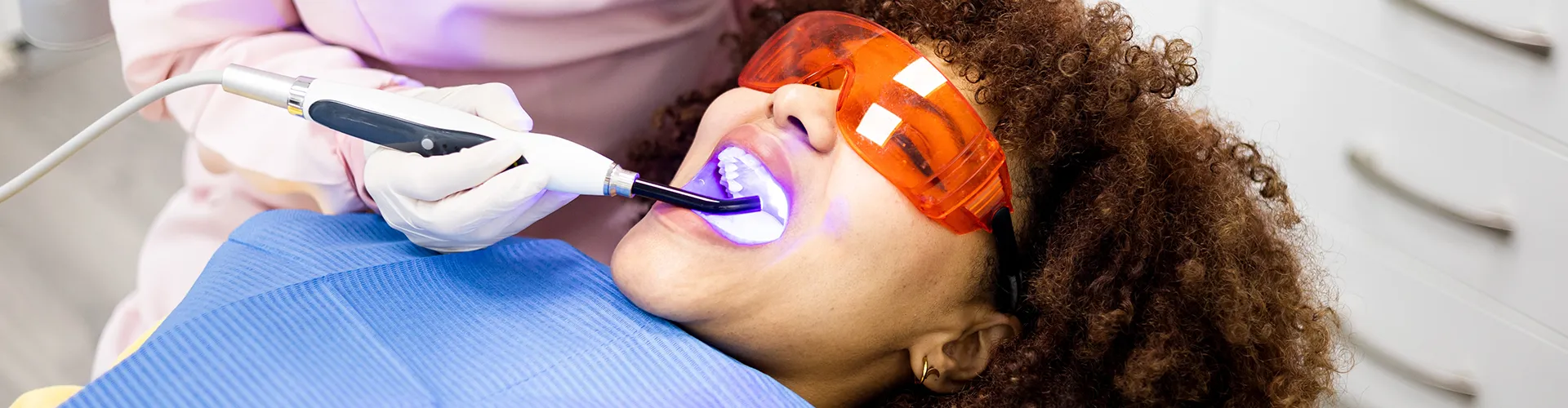 Woman at the dentist