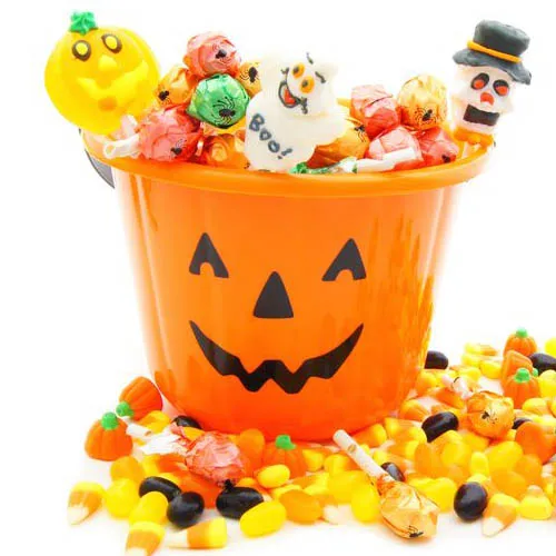 Halloween Bucket with candy